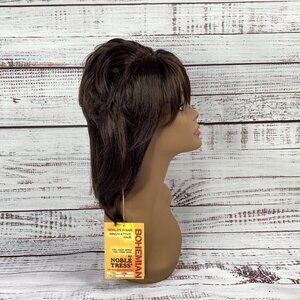 Dior #4 Dark Brown Womens Punk Mullet Wig Classic Cap Adjustable Synthetic